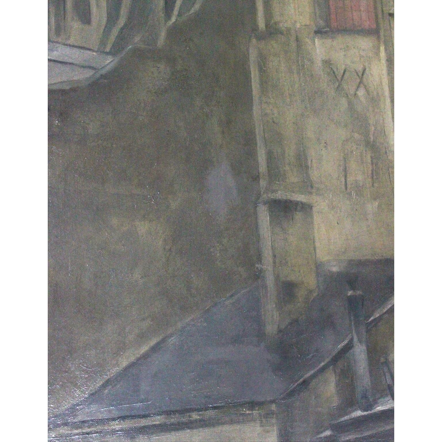 Franz Gailliard, Großes Ölgemälde auf Leinwand, La Place Sainte Gudule, Französisch im Angebot 5