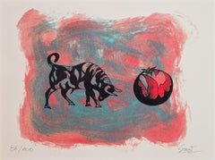 Bull - Still Life (Surreal, Colorful, Vibrant, Modern) (26% OFF LIST PRICE)