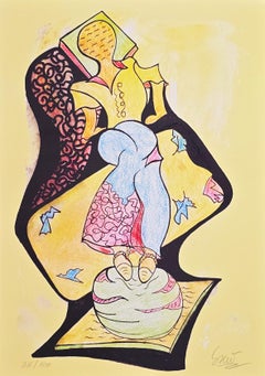 Mujer reclinada (Surrealista, Colorida, Vibrante, Moderna) (25% DESCUENTO DEL PRECIO DE LISTA)