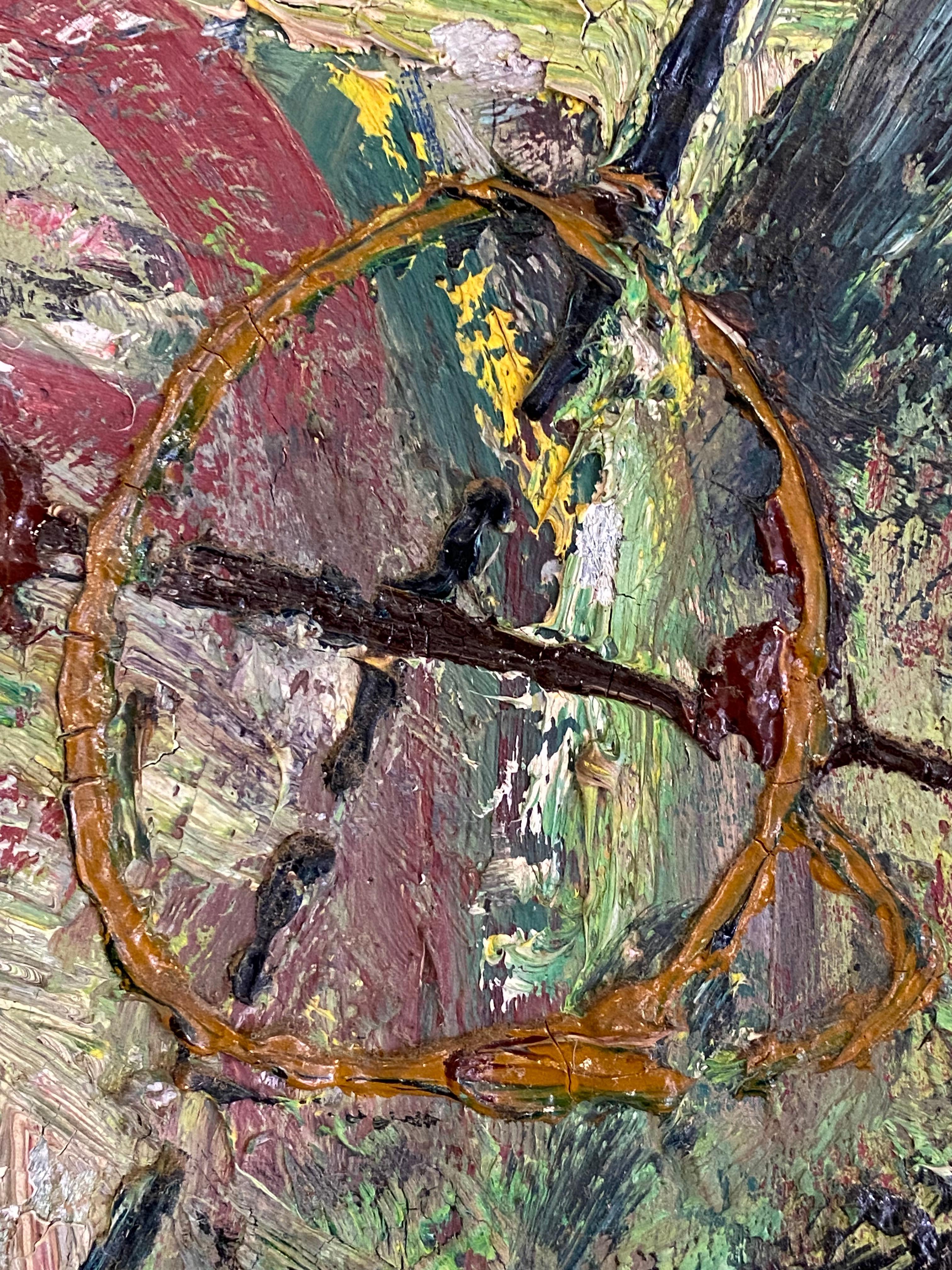 Abstraktes expressionistisches Gemälde von Franz Grosz, 1957 (Leinwand) im Angebot