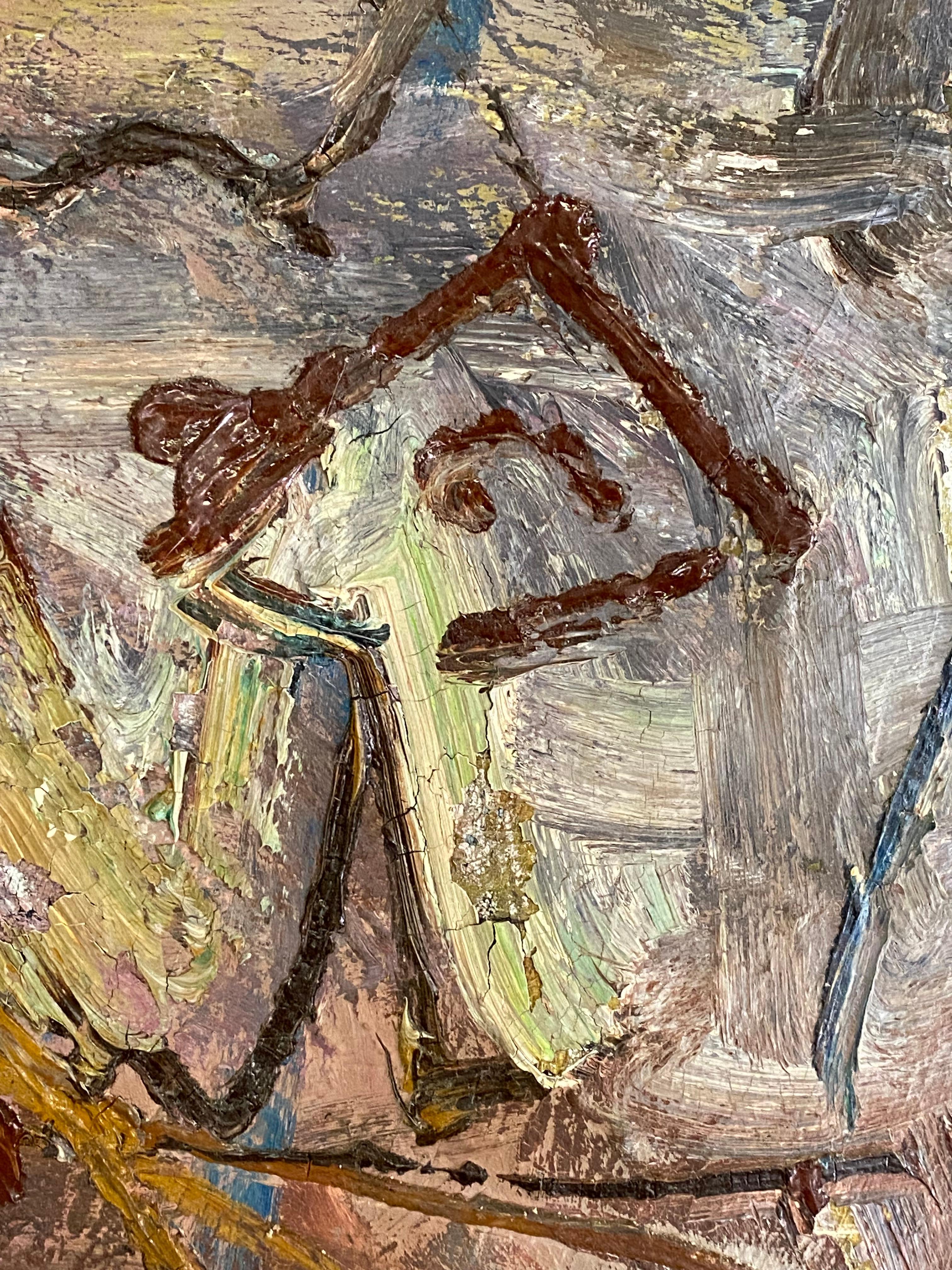 Abstraktes expressionistisches Gemälde von Franz Grosz, 1957 im Angebot 1