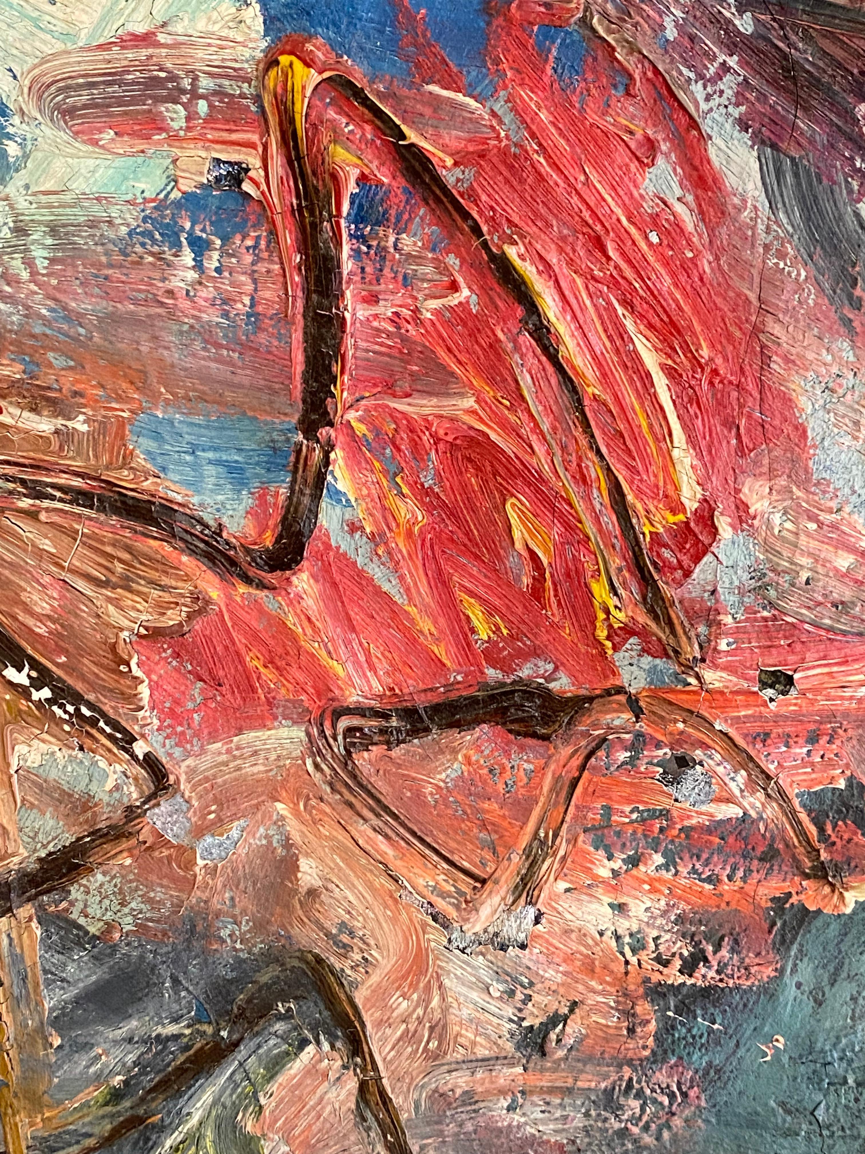 Abstraktes expressionistisches Gemälde von Franz Grosz, 1957 im Angebot 3