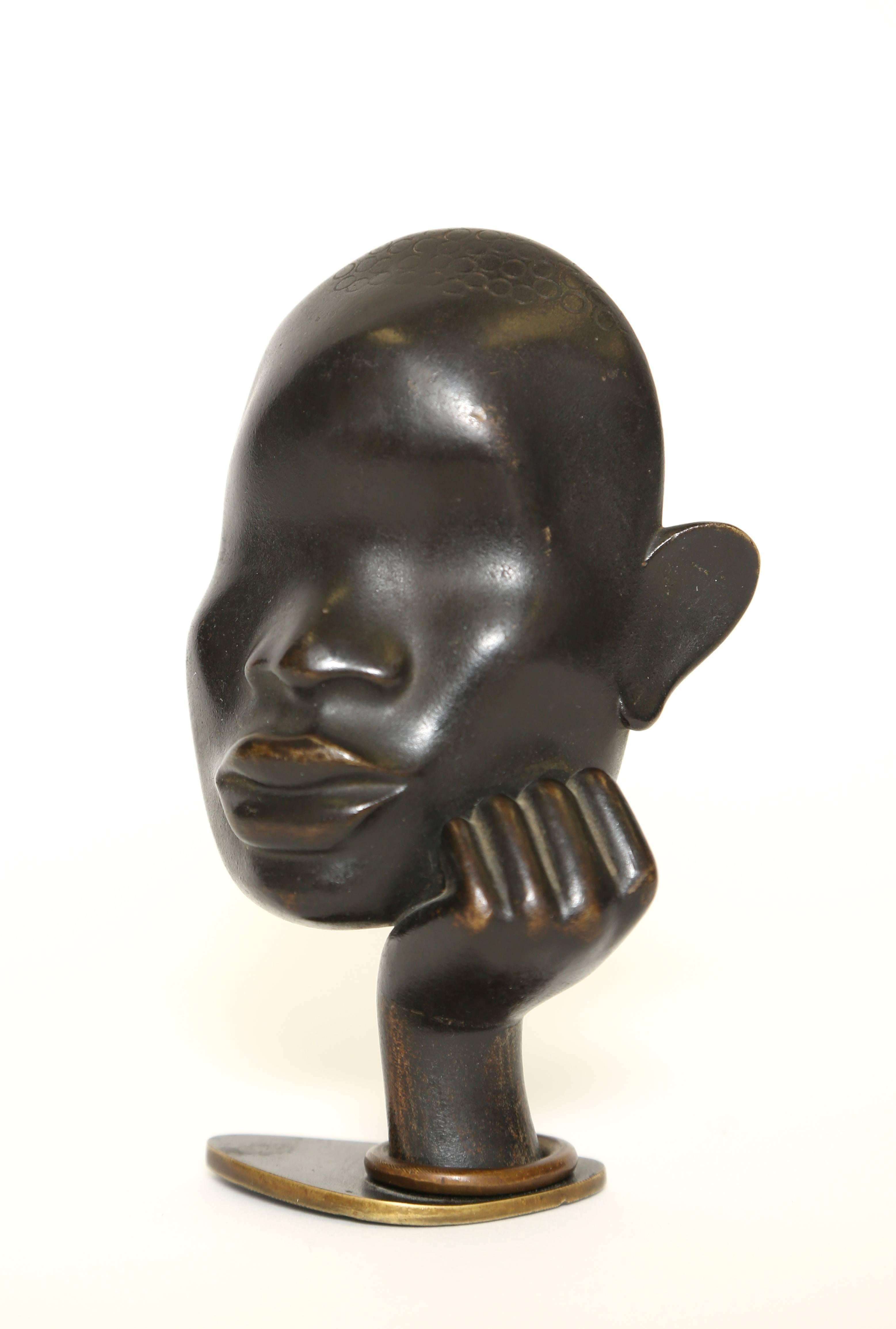 Franz Hagenauer African head. A Classic example from the workshop.