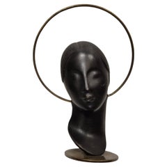 Franz Hagenauer Art Deco Austrian Patinated Bronze Madonna, 1930