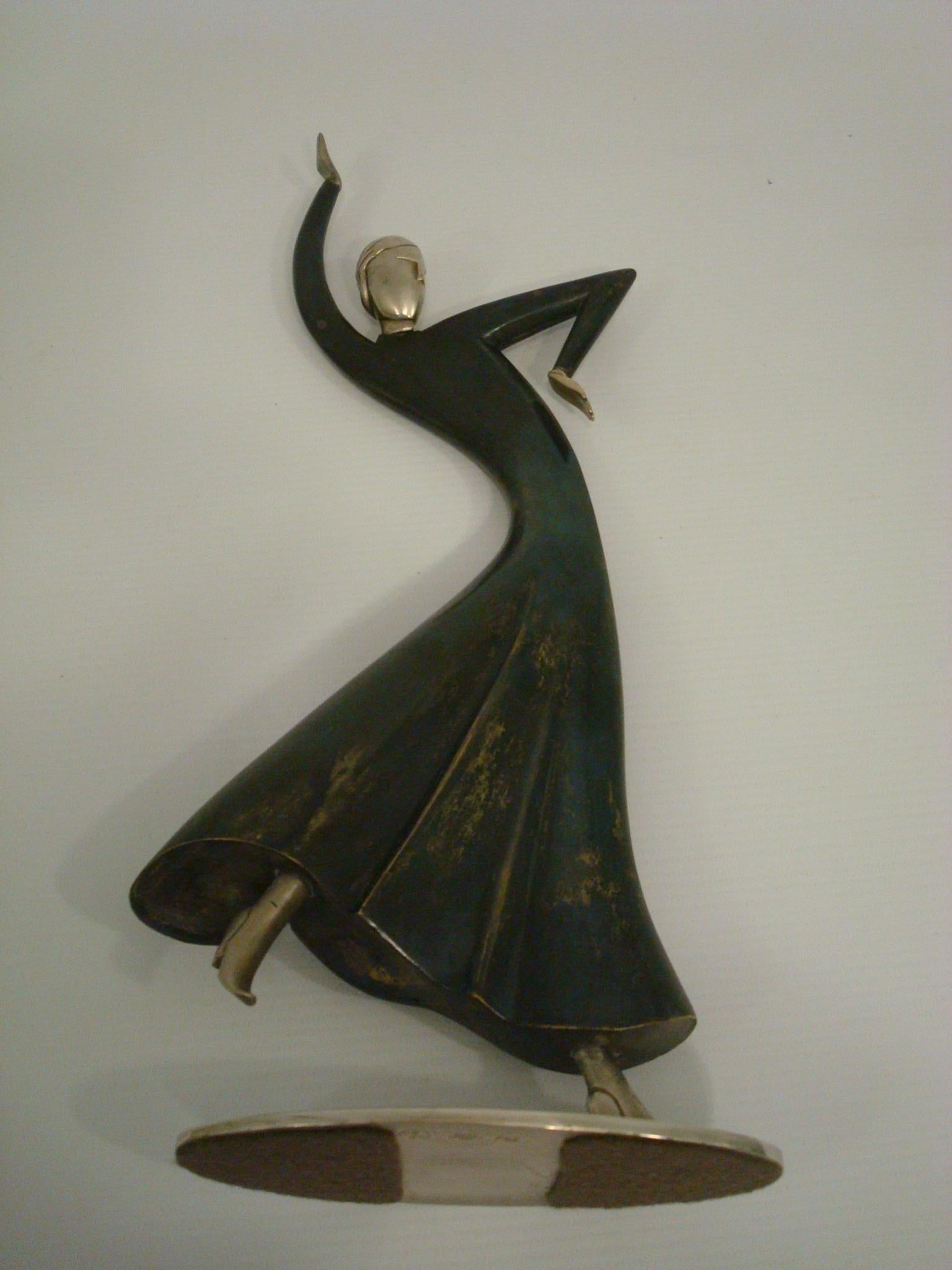 Franz Hagenauer Bronze Sculpture Dancer Wiener Werkstatte, Josephine Baker 3