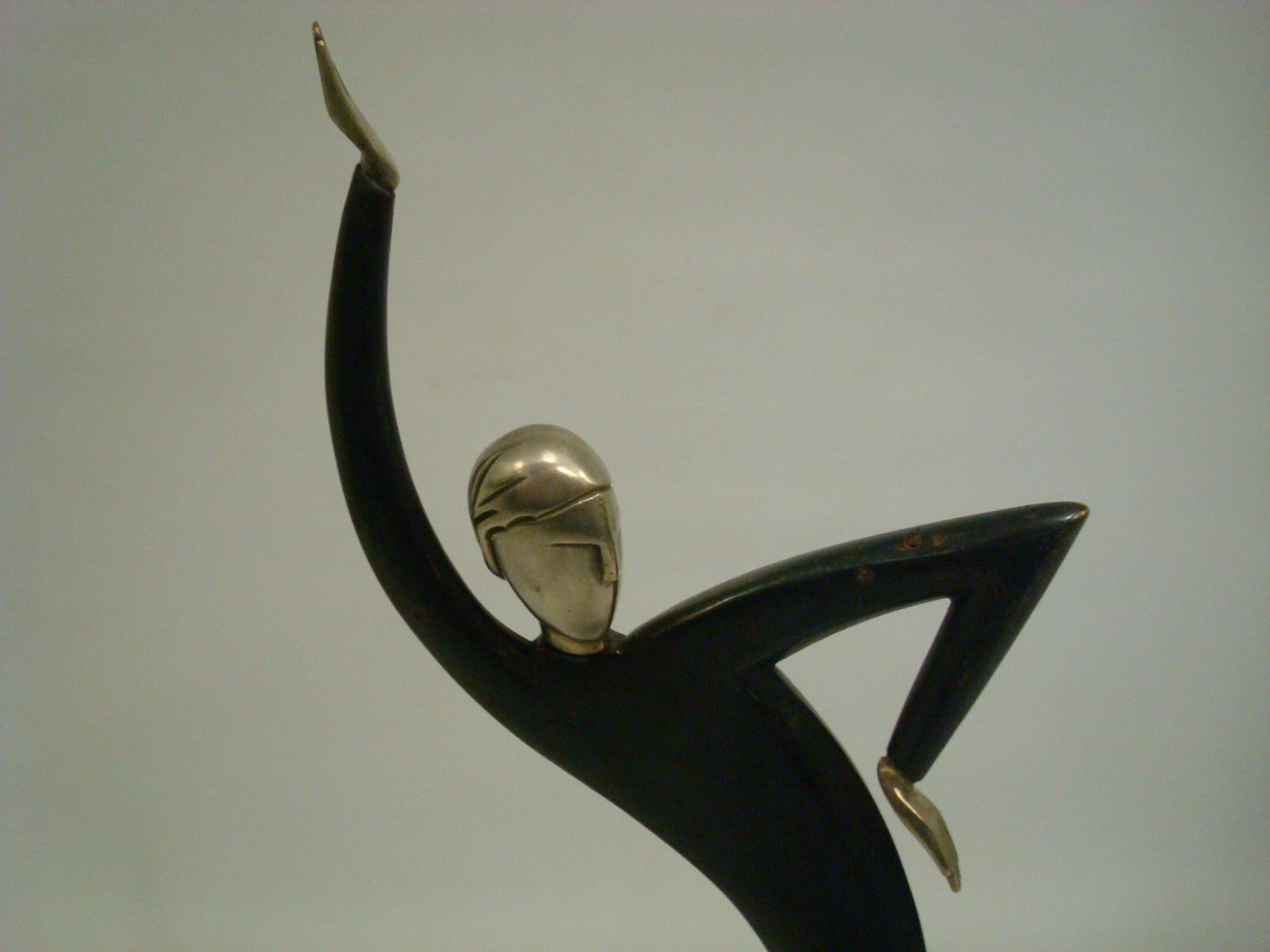 20th Century Franz Hagenauer Bronze Sculpture Dancer Wiener Werkstatte, Josephine Baker