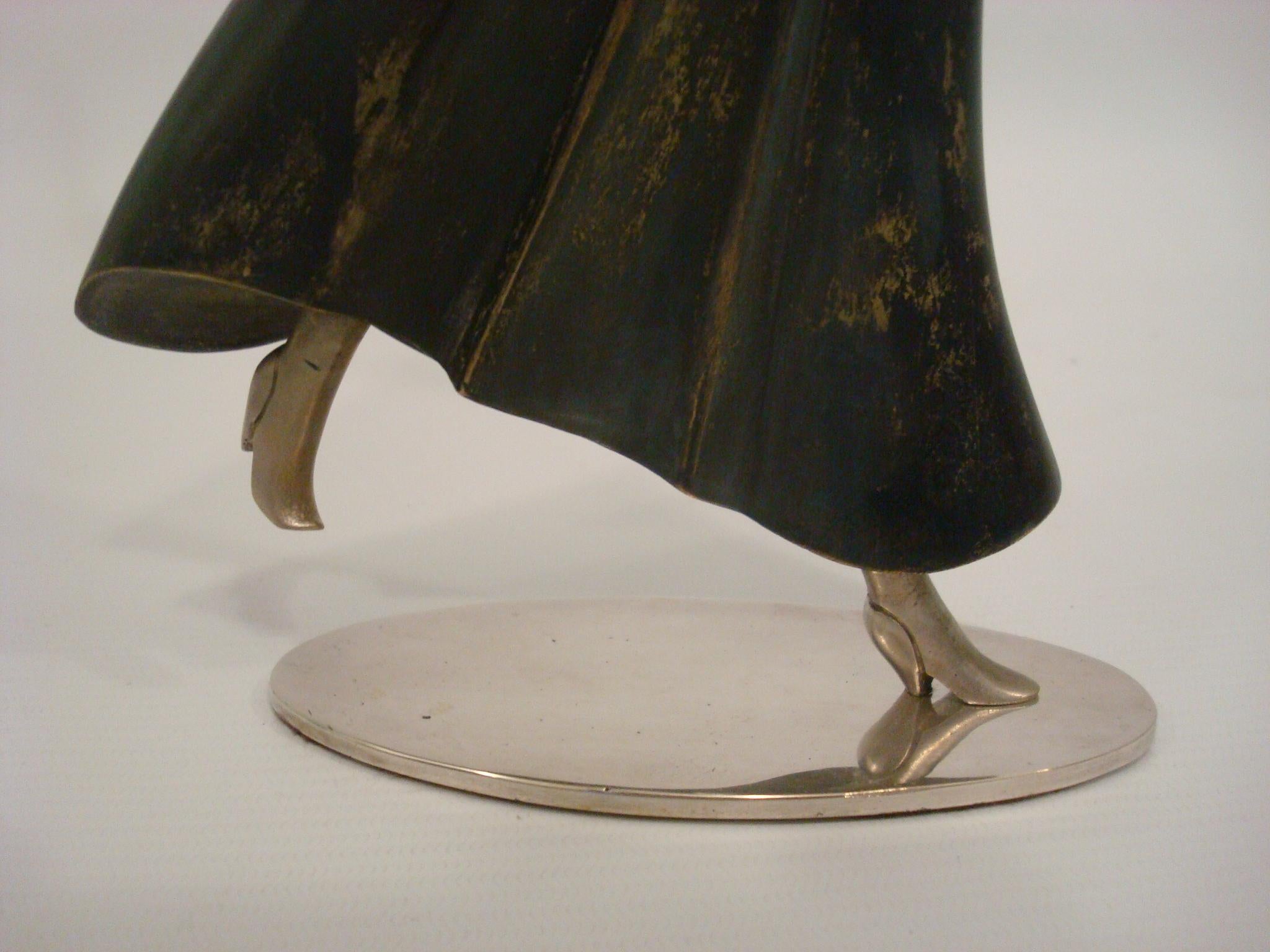 Franz Hagenauer Bronze Sculpture Dancer Wiener Werkstatte, Josephine Baker 1
