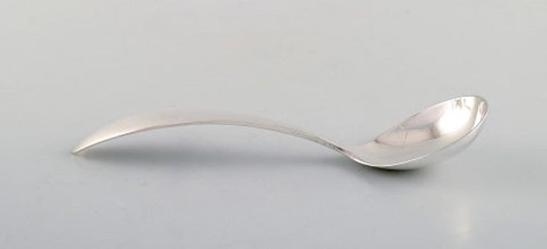 Franz Hingelberg, Denmark, Funkis Sauce Boat with Sauce Spoon in Sterling Silver For Sale 1