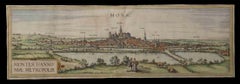 Ancient View of Mons - Etching by G. Braun and F. Hogenberg - 16th Century