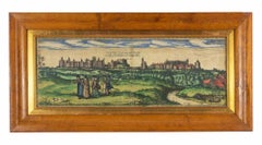 Ancient View of Windsor - Etching by G. Braun and F. Hogenberg - 17th Century