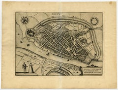 Antique map - Sluis (Sluys) in Zeeland by Braun - Hogenberg - Engraving - 16th c