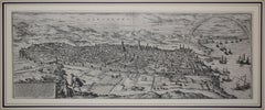 Barcelona, Antique Map from "Civitates Orbis Terrarum" - Etching - Old Master