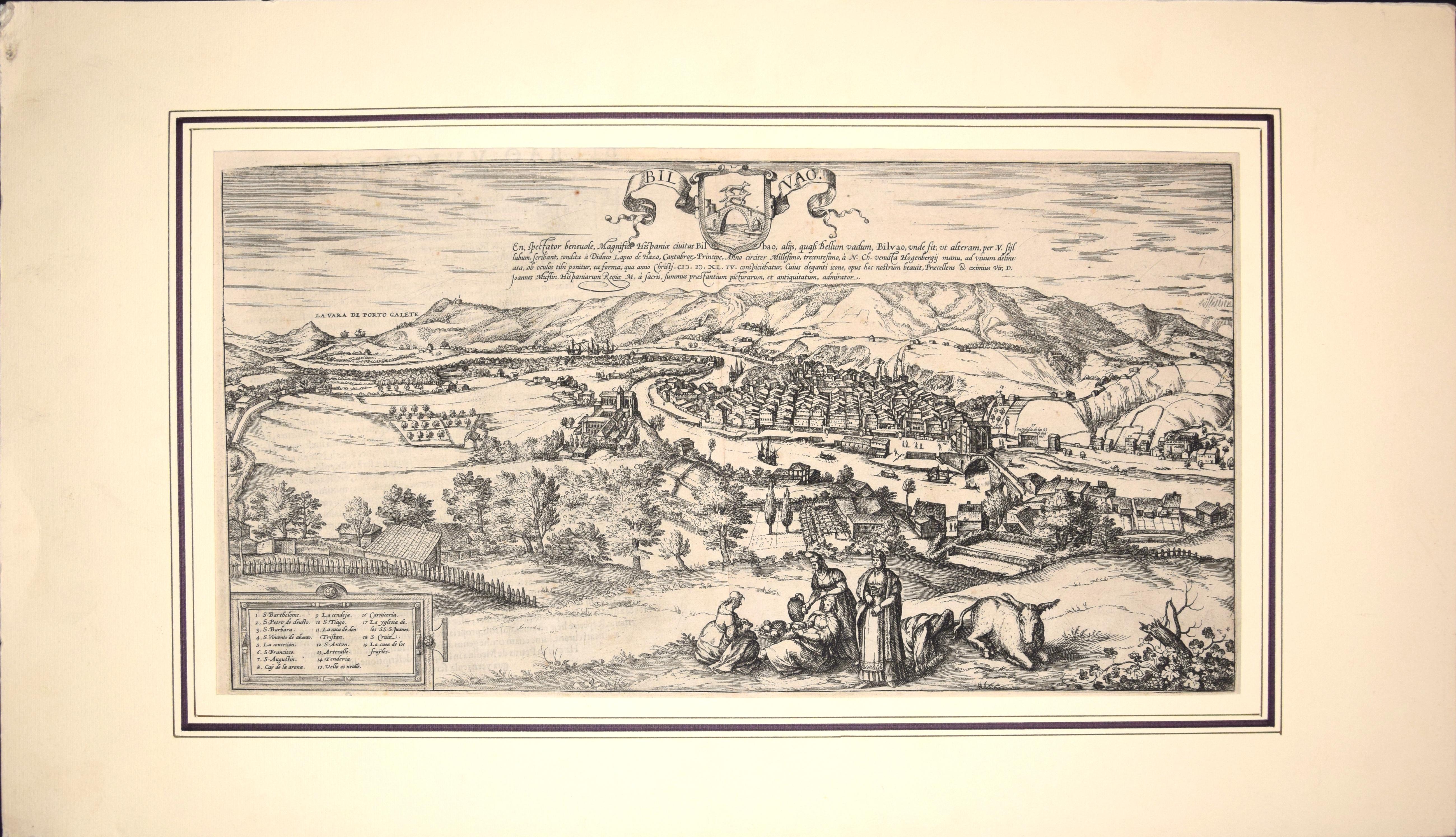 Bilbao, Antique Map from 