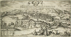 Bilbao, Carte ancienne de « Civitates Orbis Terrarum » - par F. Hogenberg - 1572-1617