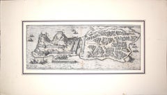 Corfu, Big Antique Map from "Civitates Orbis Terrarum" - 1572-1617