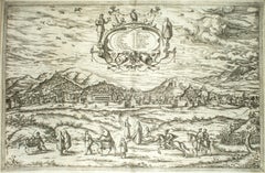 Granada, Map from "Civitates Orbis Terrarum" - by F.Hogenberg - 1575