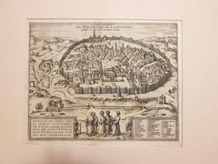 Jerusalem, Antique Map from "Civitates Orbis Terrarum" - 1572-1617