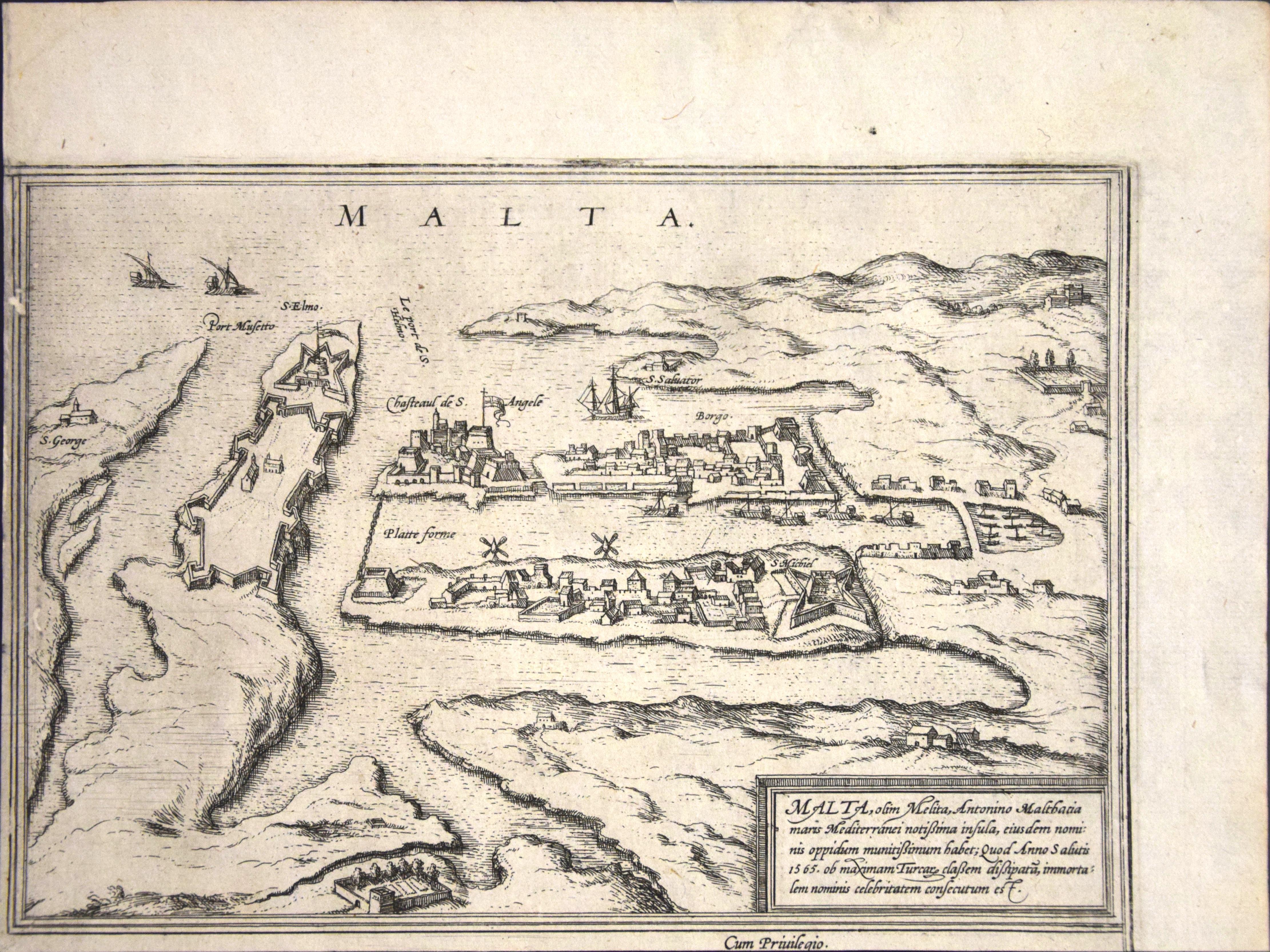 Malta, Antique Map from 