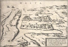 Malta, Antique Map from "Civitates Orbis Terrarum" - 1572-1617