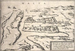 Malta, Antique Map from "Civitates Orbis Terrarum" - 1572-1617