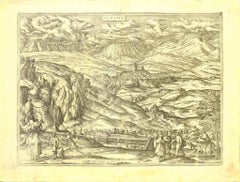 Antique Map of Alhama - Etching by G. Braun and F. Hogenberg - Late 16th Century