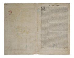 Karte von Antwerpen – Radierung von G.Braun und F. Hogenberg – spätes 16. Jahrhundert