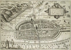 Antique Map of Calcaria - From "Civitates Orbium Terrarum" by F. Hogenberg - 1575
