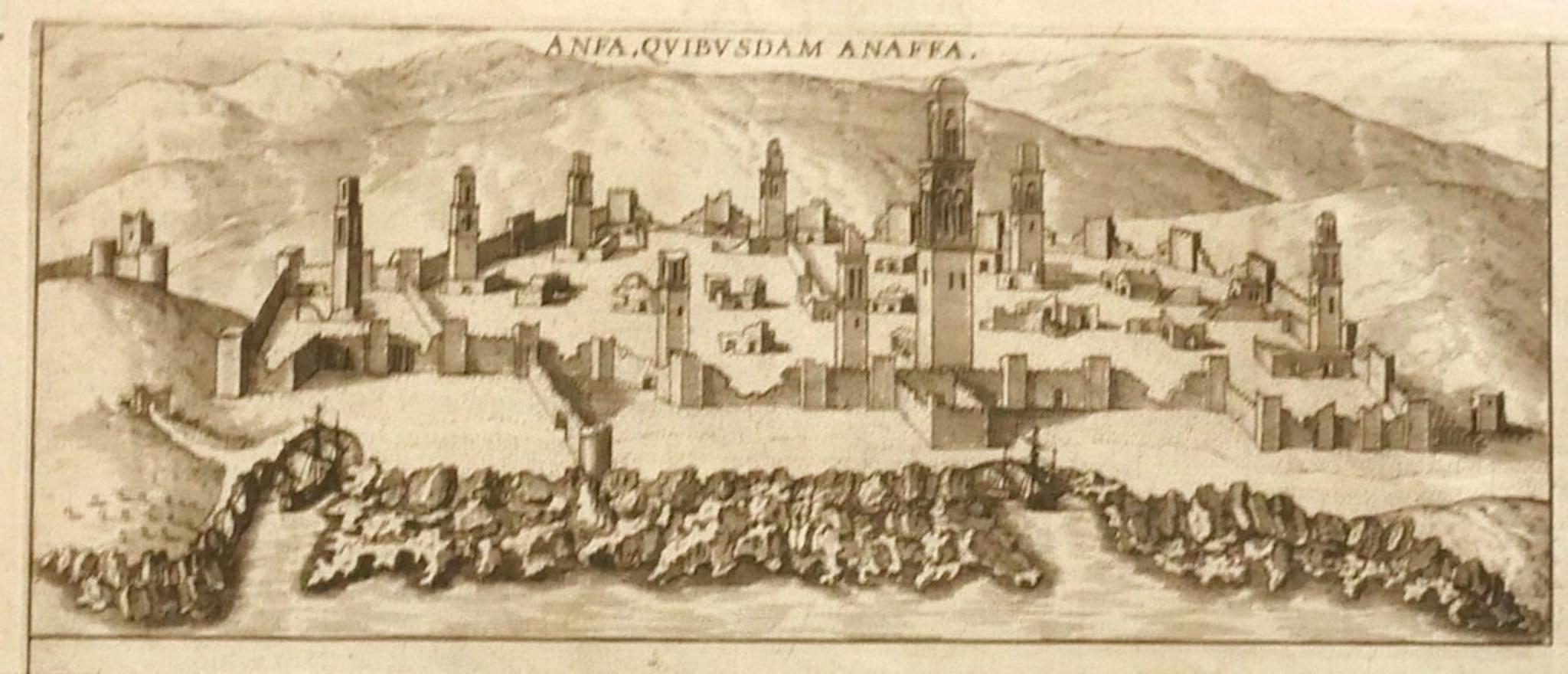 Frans Hogenberg Figurative Print - Map of Casablanca - Etching by G. Braun and F. Hogenberg - 16th Century
