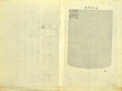 Mapa de Ypres - Grabado de G. Braun y F. Hogenberg - Finales del siglo XVI