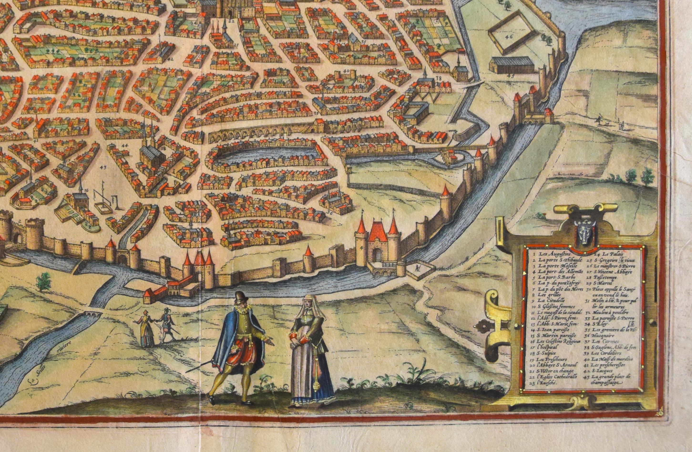 Metz, Antique Map from 