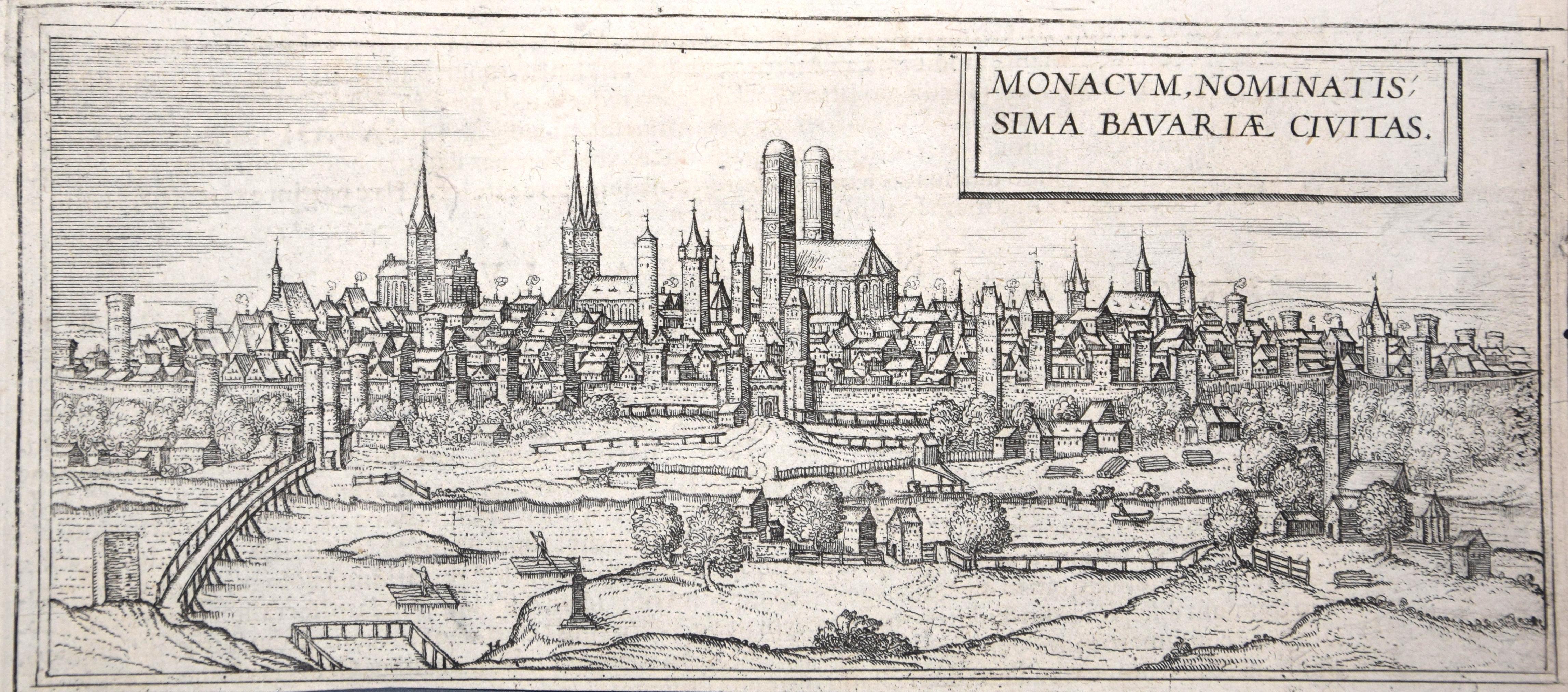 Munchen, Antique Map from 