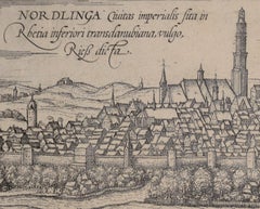 Nordlingen, Antike Karte aus „Civitates Orbis Terrarum“