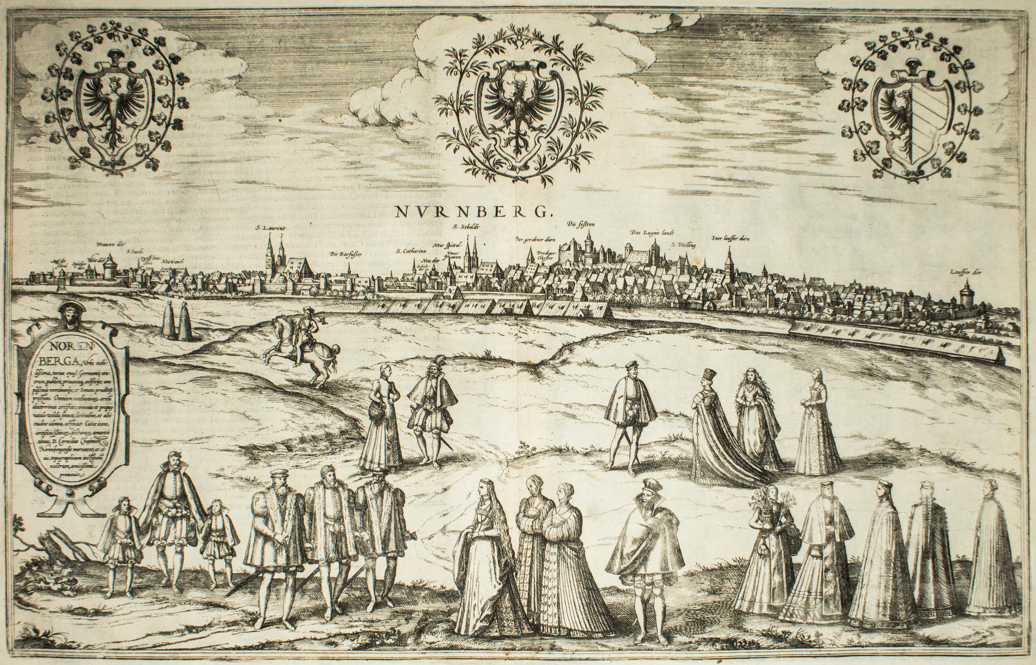 Franz Hogenberg Nuremberg Map From Civitates Orbis Terrarum By F Hogenberg 1572 1617 At 1stdibs