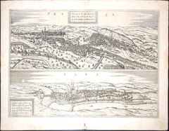 Prague and Egra, Antique Map from "Civitates Orbis Terrarum" - 1572-1617