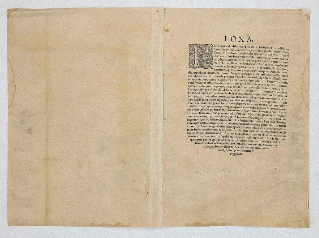 City of Loja - Etching by G. Braun and F. Hogenberg - Late 1500 - Print by Frans Hogenberg