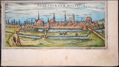 Stade, Antike Karte aus „Civitates Orbis Terrarum“ – 1572-1617