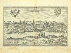 View of Gorlitz - Etching by G. Braun and F. Hogenberg - Late 16th Century