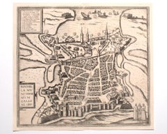 View of La Rochelle - Etching by G. Braun and F. Hogenberg - Late 16th Century