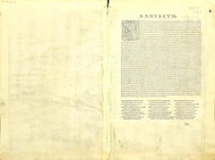Vue de Namur (Belgique) - Eau-forte de G. Braun et F. Hogenberg - Fin 1500