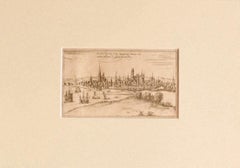View of Rostock -  Etching by G. Braun and F. Hogenberg - 16th Century