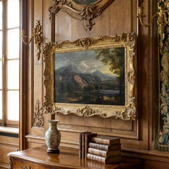 18th-Century Oil Painting On Canvas, Italianate Landscape With Roman Soldiers