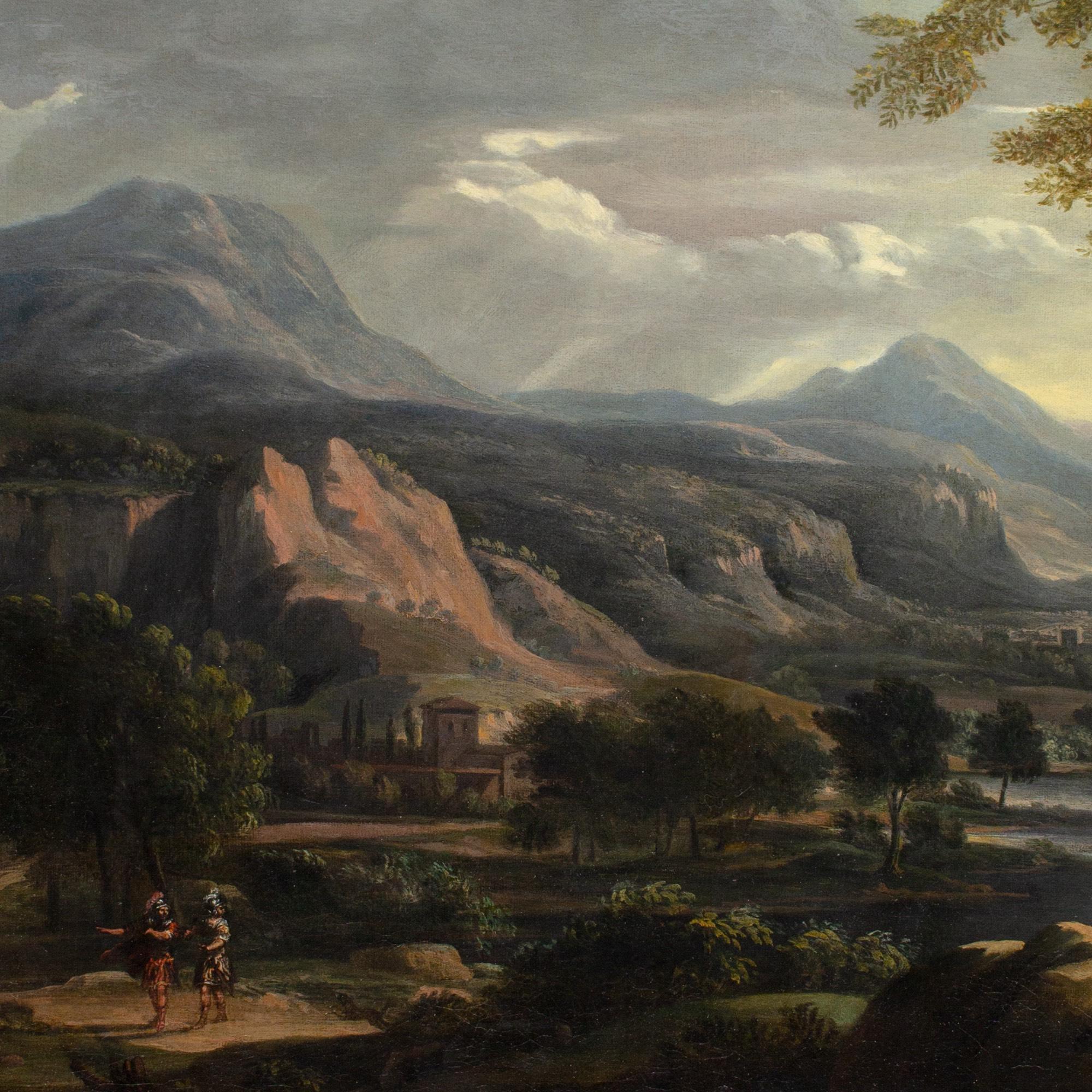 Franz Joachim Beich (Attribué), Paysage à l'italienne avec soldats romains en vente 4