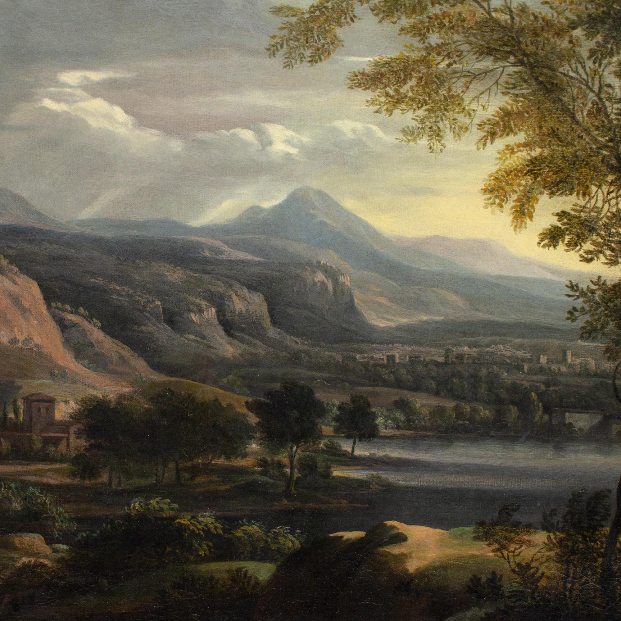 Franz Joachim Beich (Attribué), Paysage à l'italienne avec soldats romains en vente 5