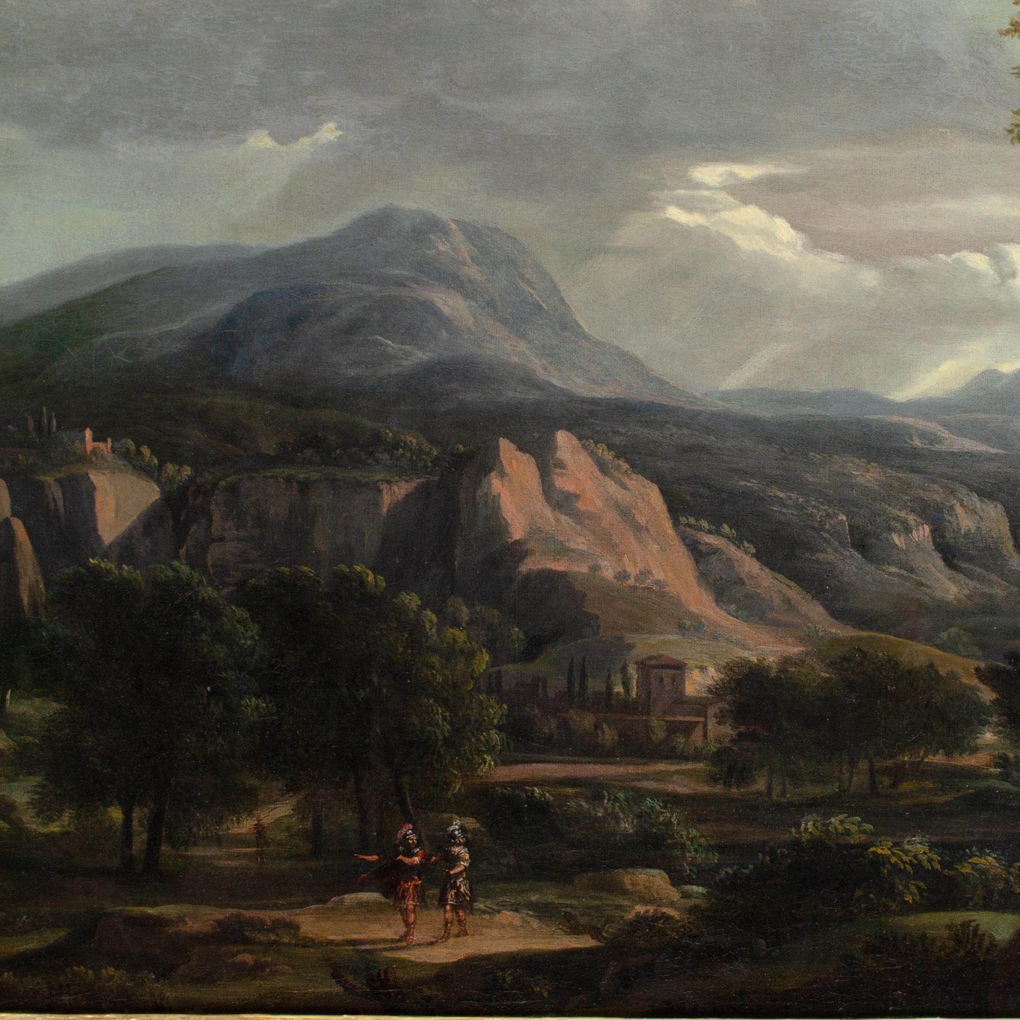 Franz Joachim Beich (Attribué), Paysage à l'italienne avec soldats romains en vente 6