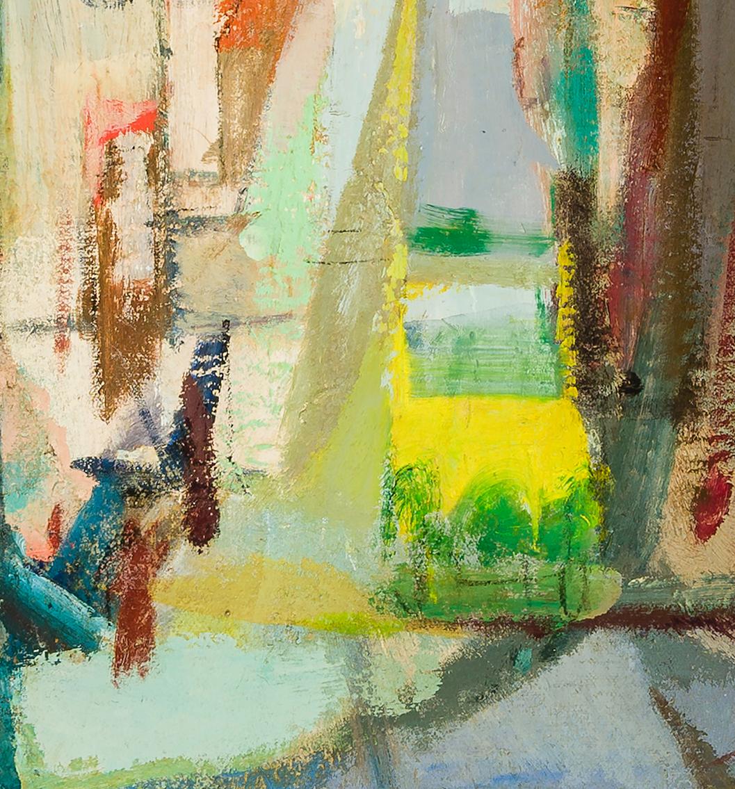 Chatham Square - Landscape Painting Marrone di Franz Kline