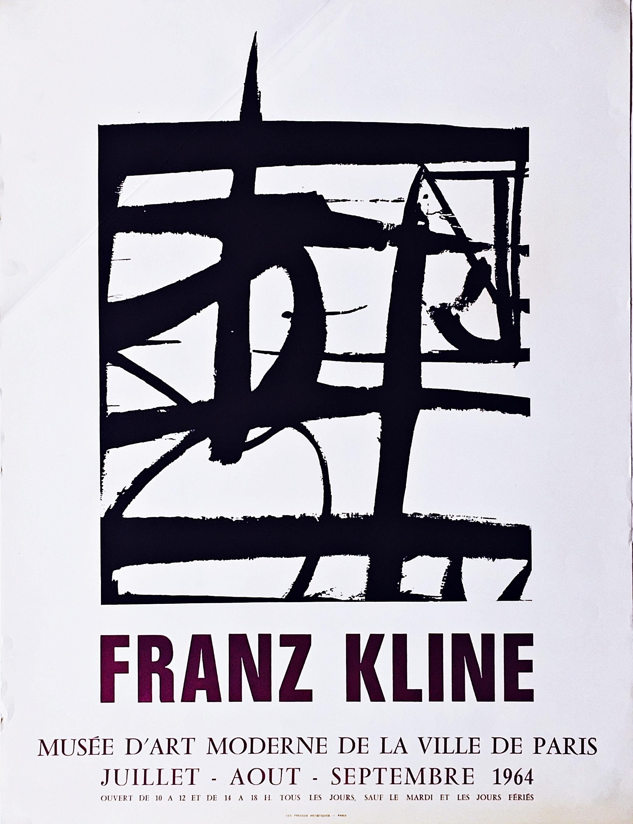 Franz Kline
Franz Kline Juillet-Août-Septembre 1964, original vintage poster, 1964
Extremely scarce European offset lithograph exhibition poster
Limited Edition of 500 (unnumbered)
25 1/2 × 19 2/5 inches
 Highly collectible and scarce