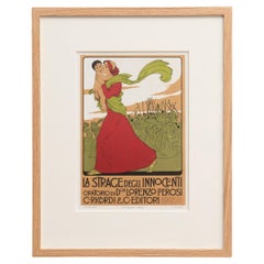 La Strage degli Innocenti" de Franz Laskoff: Litografía en color enmarcada, hacia 1914