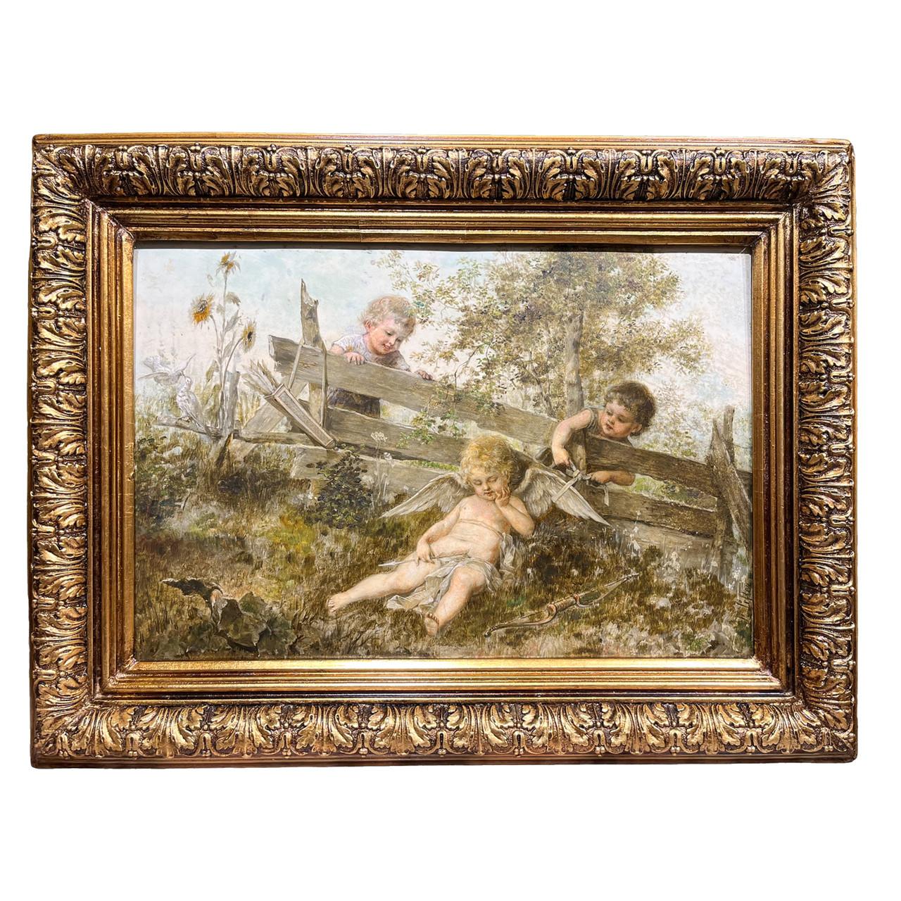 Amusante paire d'huiles sur panneau par Franz Lefler (1831-1898) tchèque en vente 1