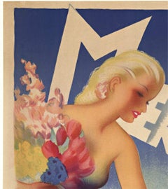 Merano La Conca d"oro dell'Alto Adige original vintage lithograph poster