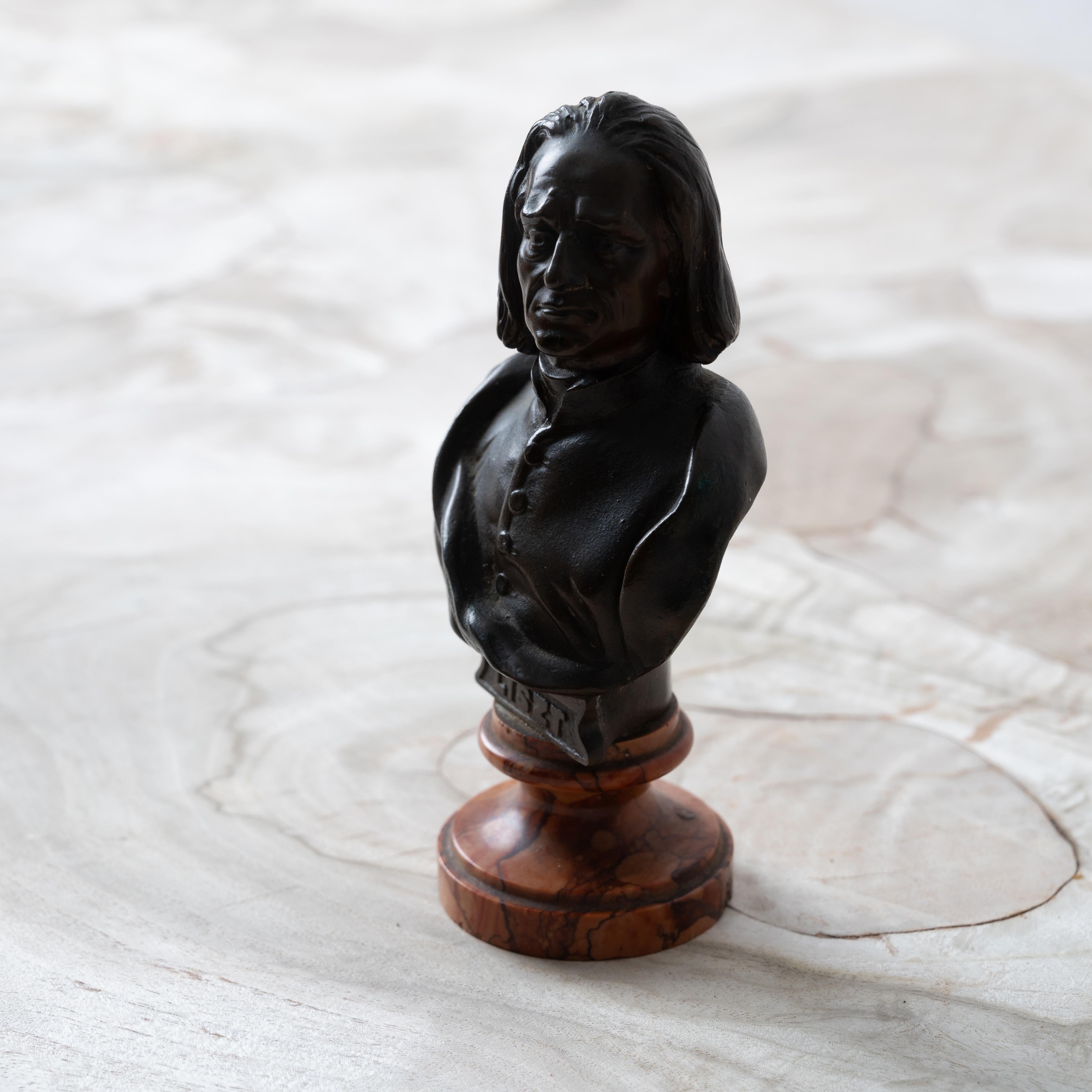 Austriaco Busto di bronzo di Franz Liszt, J. Kalmar, Austria in vendita